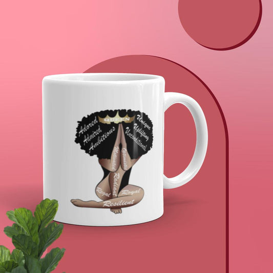 Queen White glossy mug